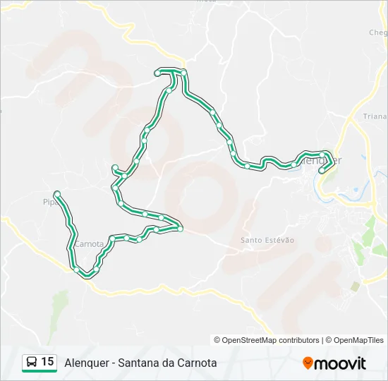 15 Bus Line Map