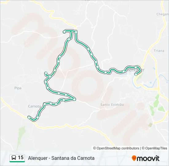 15 Bus Line Map