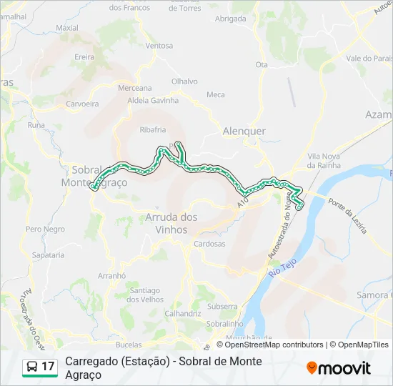 17 Bus Line Map