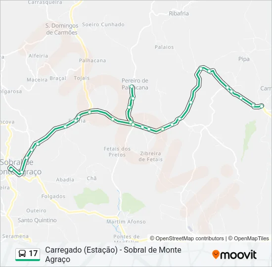 17 Bus Line Map