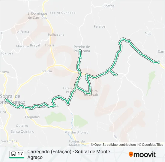 17 Bus Line Map