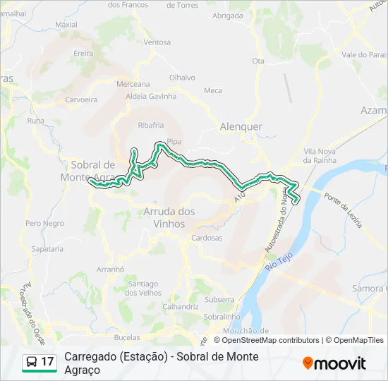 17 Bus Line Map