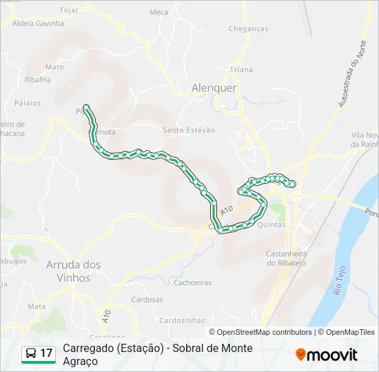 17 Bus Line Map