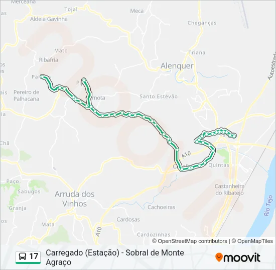 17 Bus Line Map