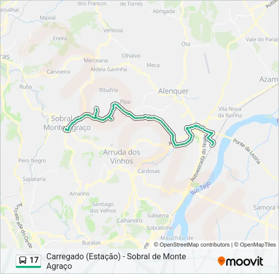 17 Bus Line Map