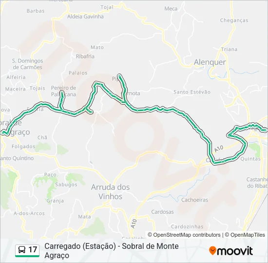 17 Bus Line Map