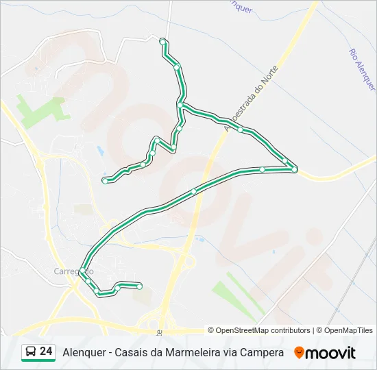 24 Bus Line Map