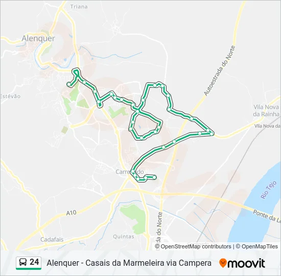 24 Bus Line Map