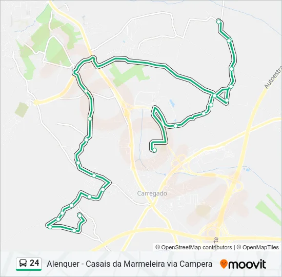 24 Bus Line Map