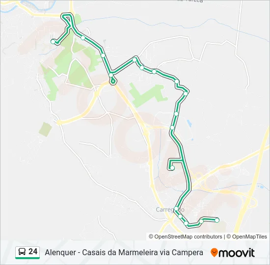 24 Bus Line Map