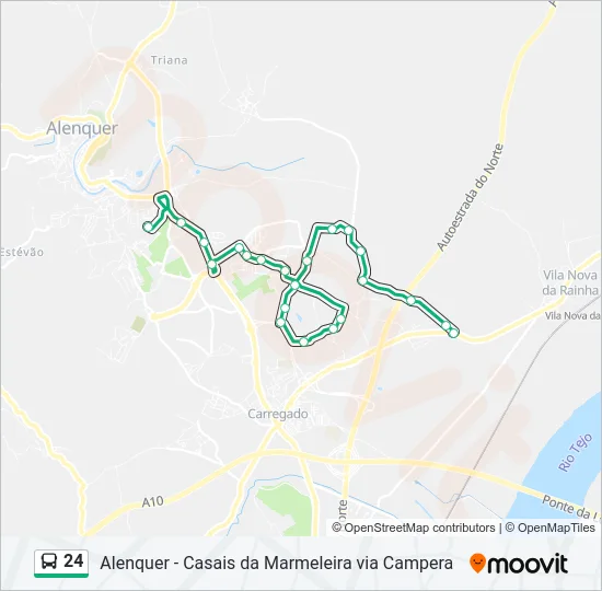 24 Bus Line Map