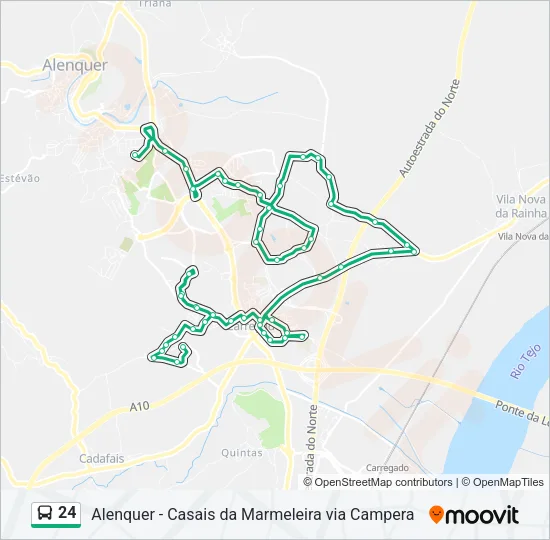 24 Bus Line Map