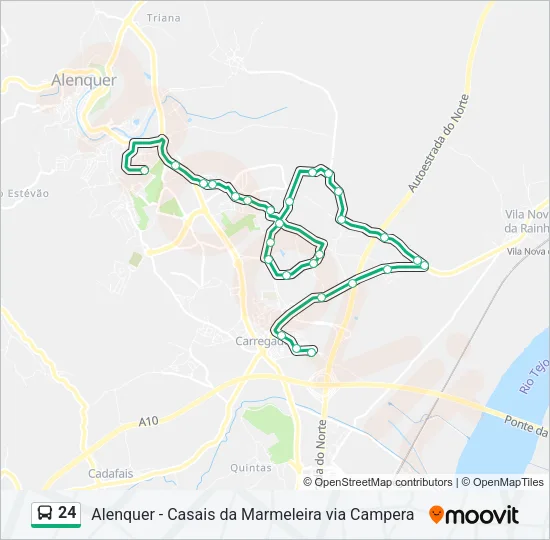 24 Bus Line Map
