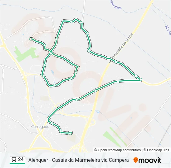 24 Bus Line Map