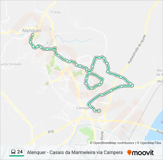 24 Bus Line Map