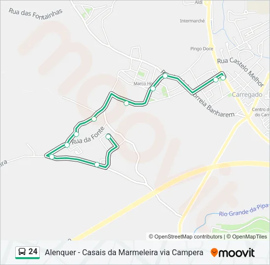 24 Bus Line Map
