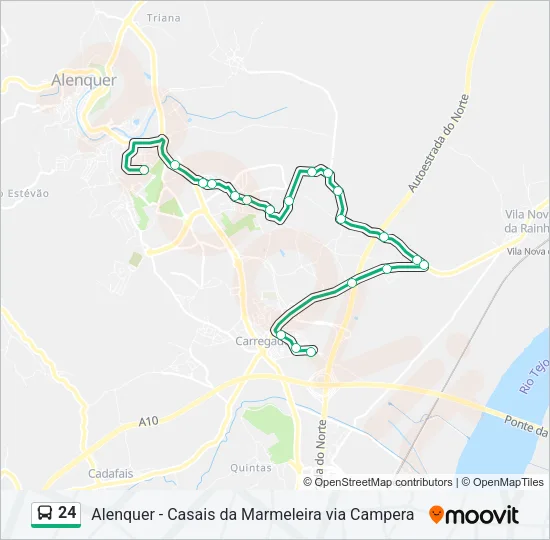 24 Bus Line Map