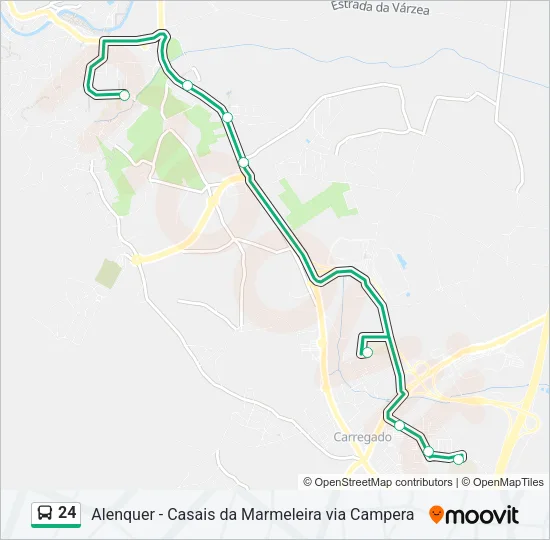 24 Bus Line Map