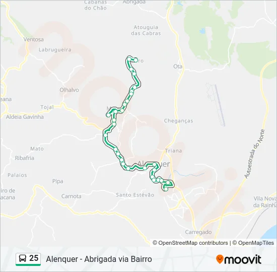 25 Bus Line Map