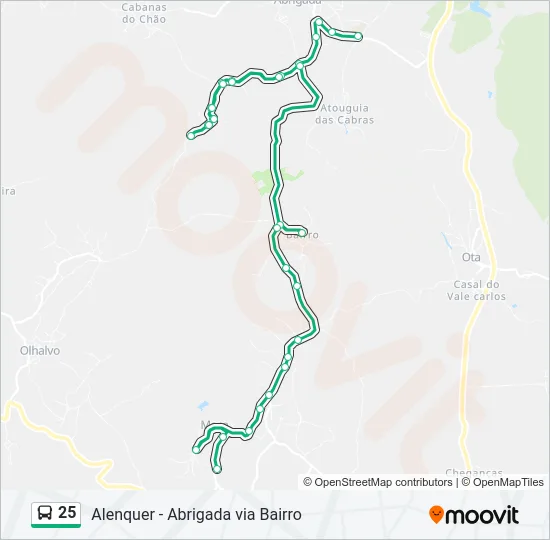 25 Bus Line Map