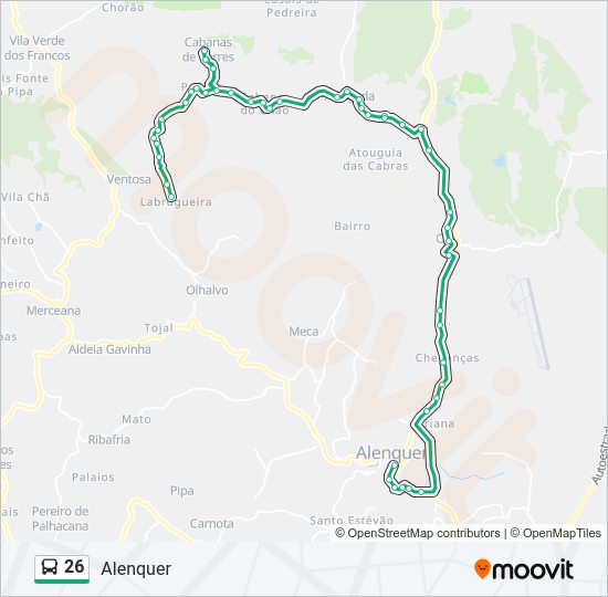 26 bus Line Map