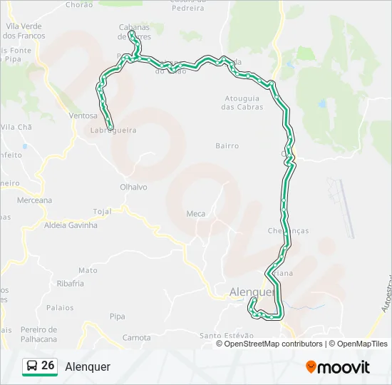 26 Bus Line Map