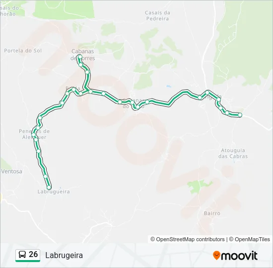 26 Bus Line Map