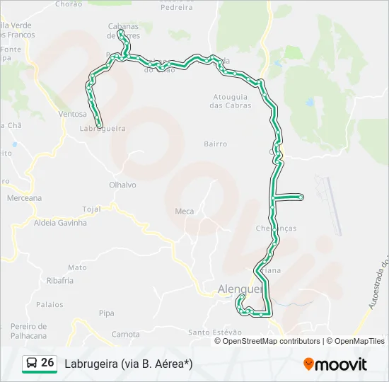 26 Bus Line Map