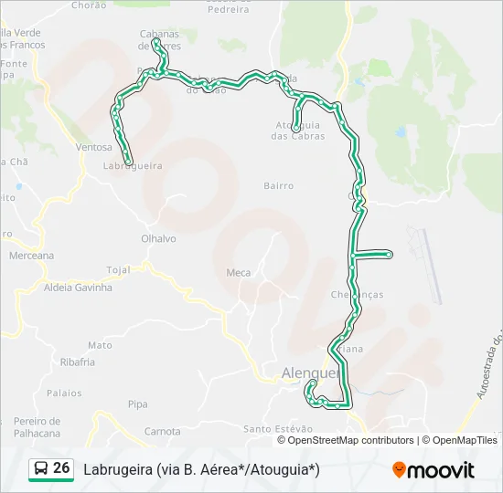 26 Bus Line Map