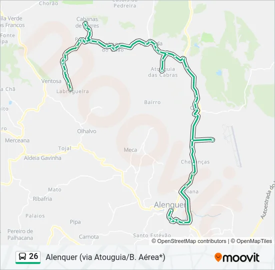 26 Bus Line Map