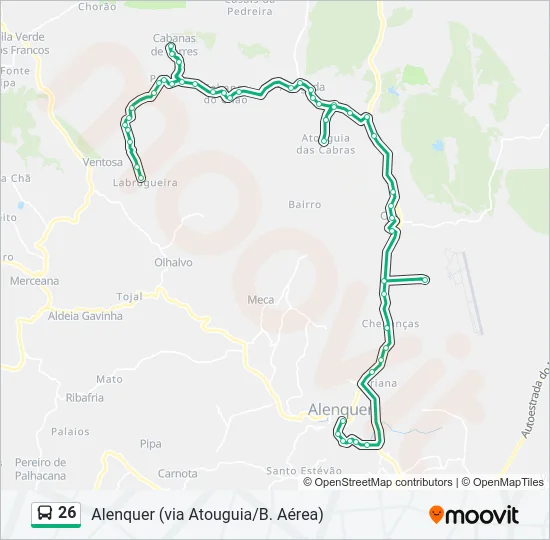 26 Bus Line Map