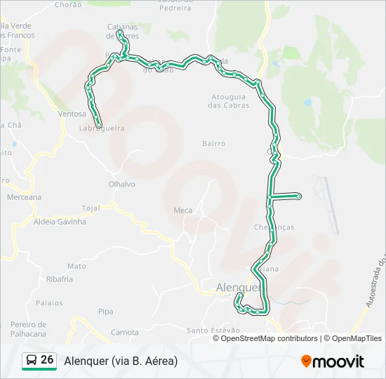 26 Bus Line Map