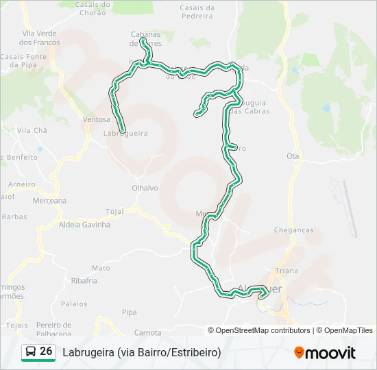 26 Bus Line Map