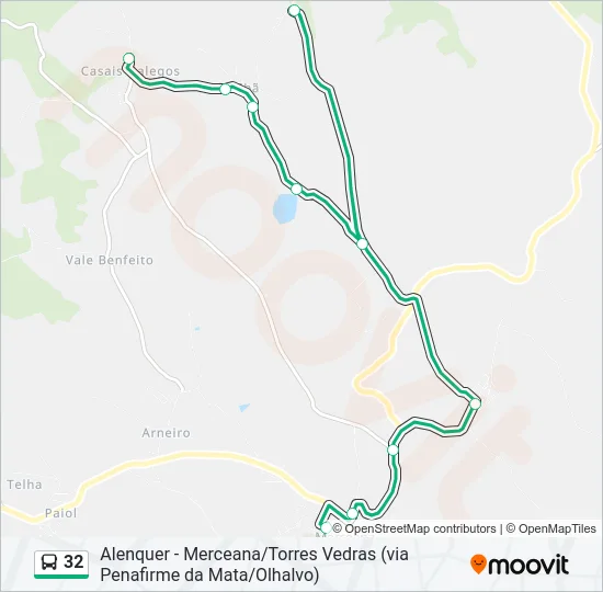 32 Bus Line Map