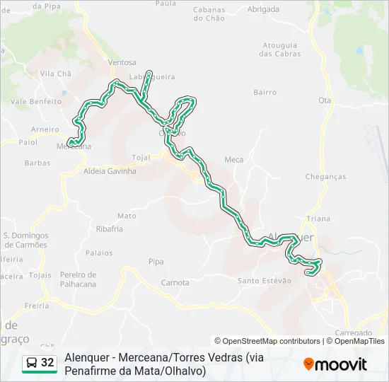 32 Bus Line Map
