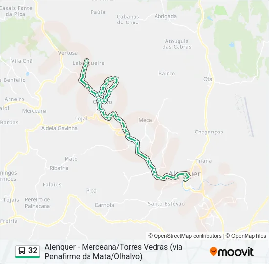 32 Bus Line Map