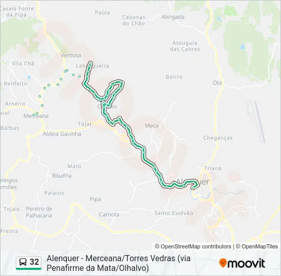 32 Bus Line Map