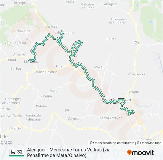 32 Bus Line Map