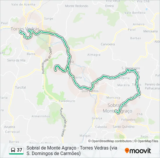 37 Bus Line Map