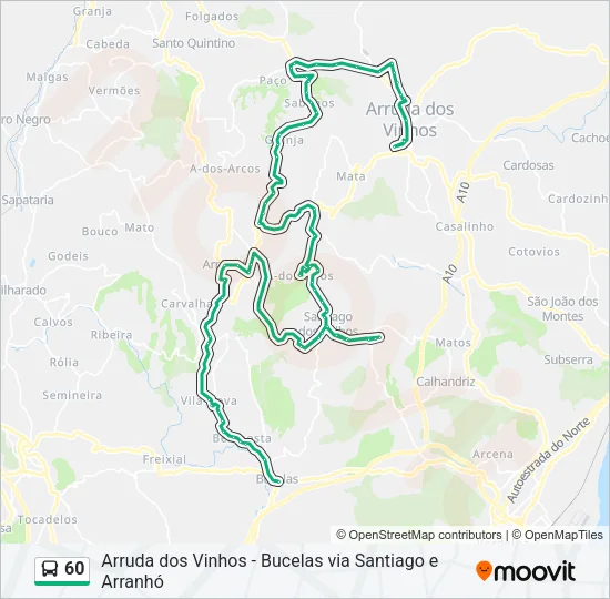60 Bus Line Map