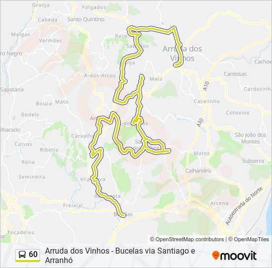 60 bus Line Map