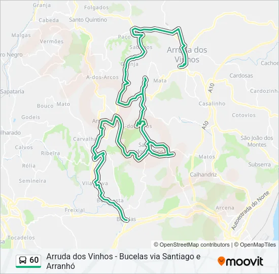 60 Bus Line Map