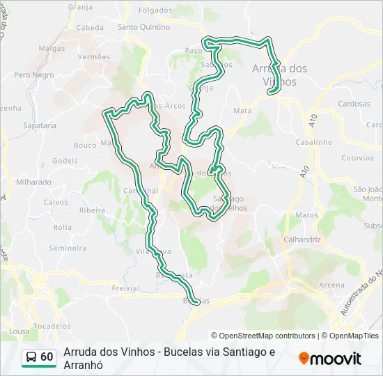 60 Bus Line Map