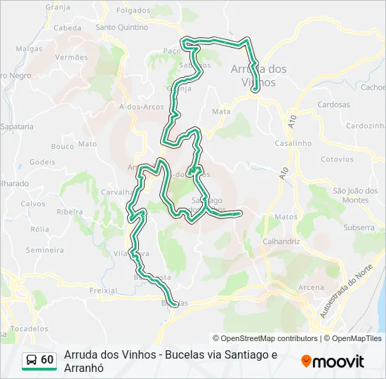 60 Bus Line Map