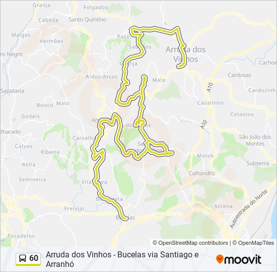 60 bus Line Map