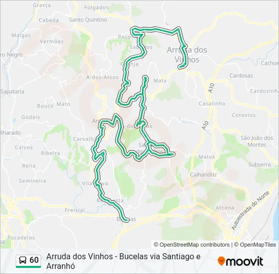 60 Bus Line Map