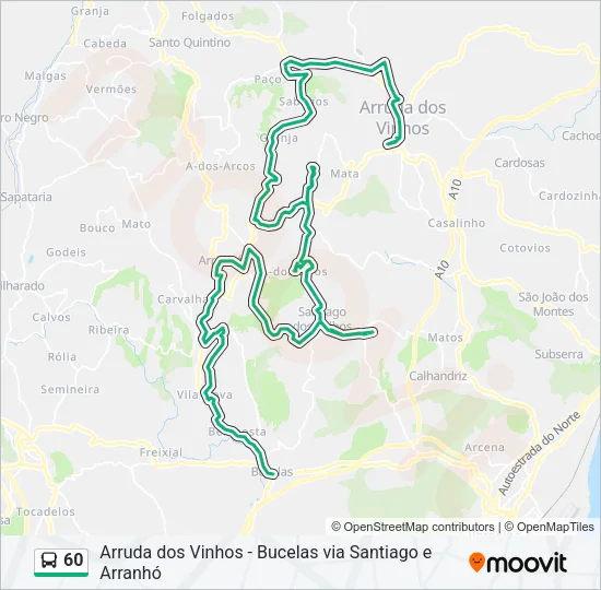 60 Bus Line Map