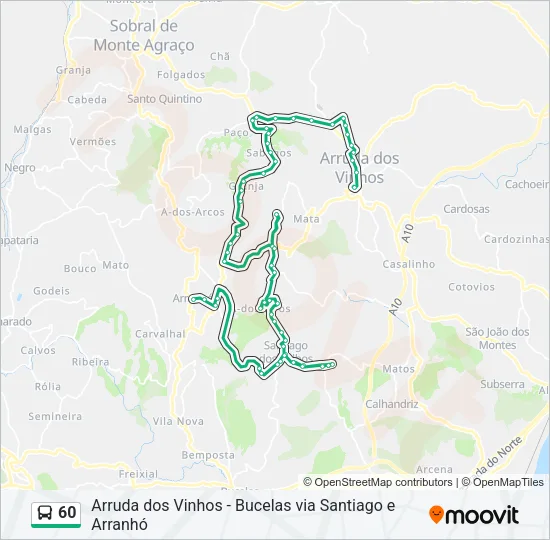 60 Bus Line Map