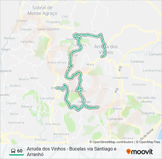 60 Bus Line Map