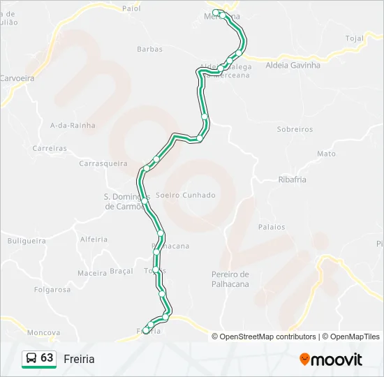 63 Bus Line Map